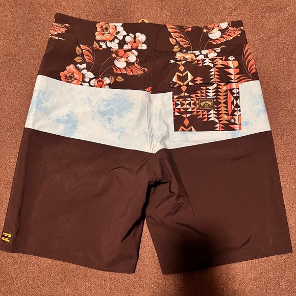 Billabong Men's Board Shorts Size 28 Recycler Pro Tribong Series Black And Blue - Picture 5 of 16